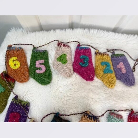 Christmas Countdown Stockings Garland from Sundance - NEW - Picture 3 of 6